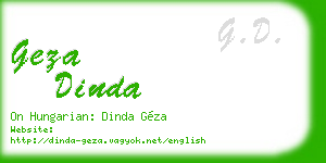 geza dinda business card