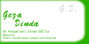 geza dinda business card